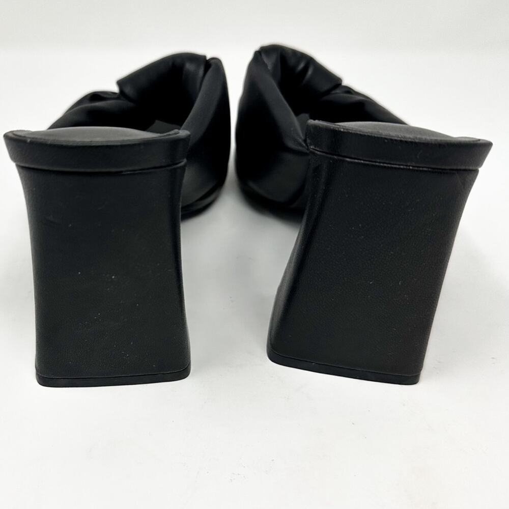 NEW Open Edit Black Braided Faux Leather Sandal Block Heels NWOT, Size 6.5 - Picture 9 of 12